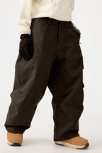 Women's Caramel Baggy Oxford Snow Pants Wear-resistant Ski Pants - Gsou Snow