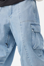 Men's Caramel Baggy Oxford Ski Pants Wear-Resistant Snow Pants