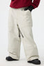Women's Beige Baggy Oxford Snow Pants Workwear Ski Pants - Gsou Snow