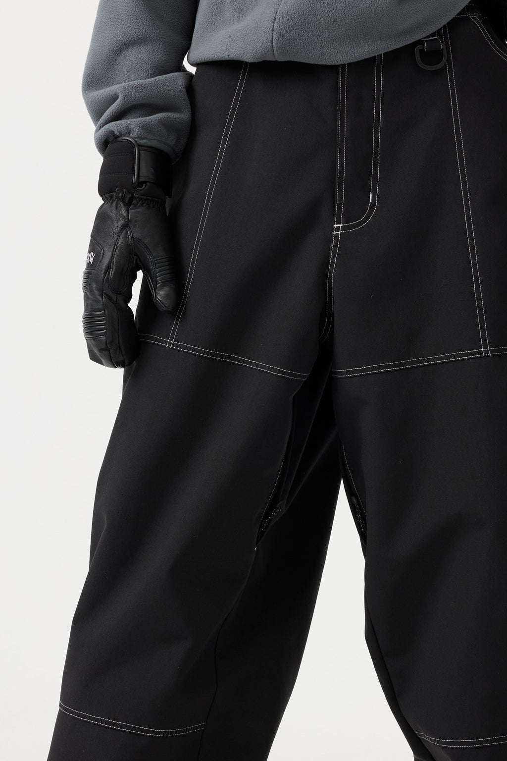 Women's Black Baggy Oxford Snow Pants Workwear Ski Pants - Gsou Snow