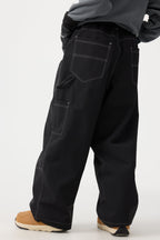 Women's Caramel Baggy Workwear Ski Pants Oxford Snow Pants
