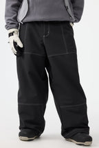 Men's Caramel Baggy Oxford Snow Pants Workwear Ski Pants - Gsou Snow