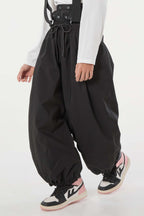 Kids’ Black Waterproof Snow Pants Balloon Ski Pants - Gsou Snow