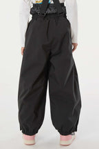 Kids’ Black Waterproof Snow Pants Balloon Ski Pants - Gsou Snow