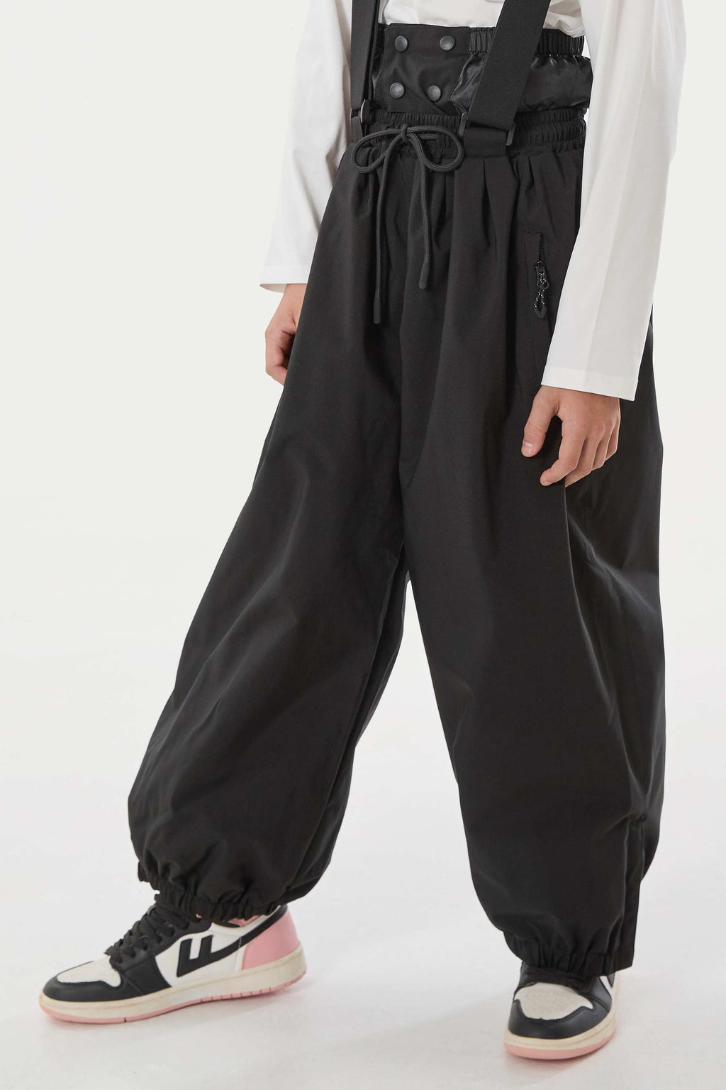 Kids’ Black Waterproof Snow Pants Balloon Ski Pants - Gsou Snow