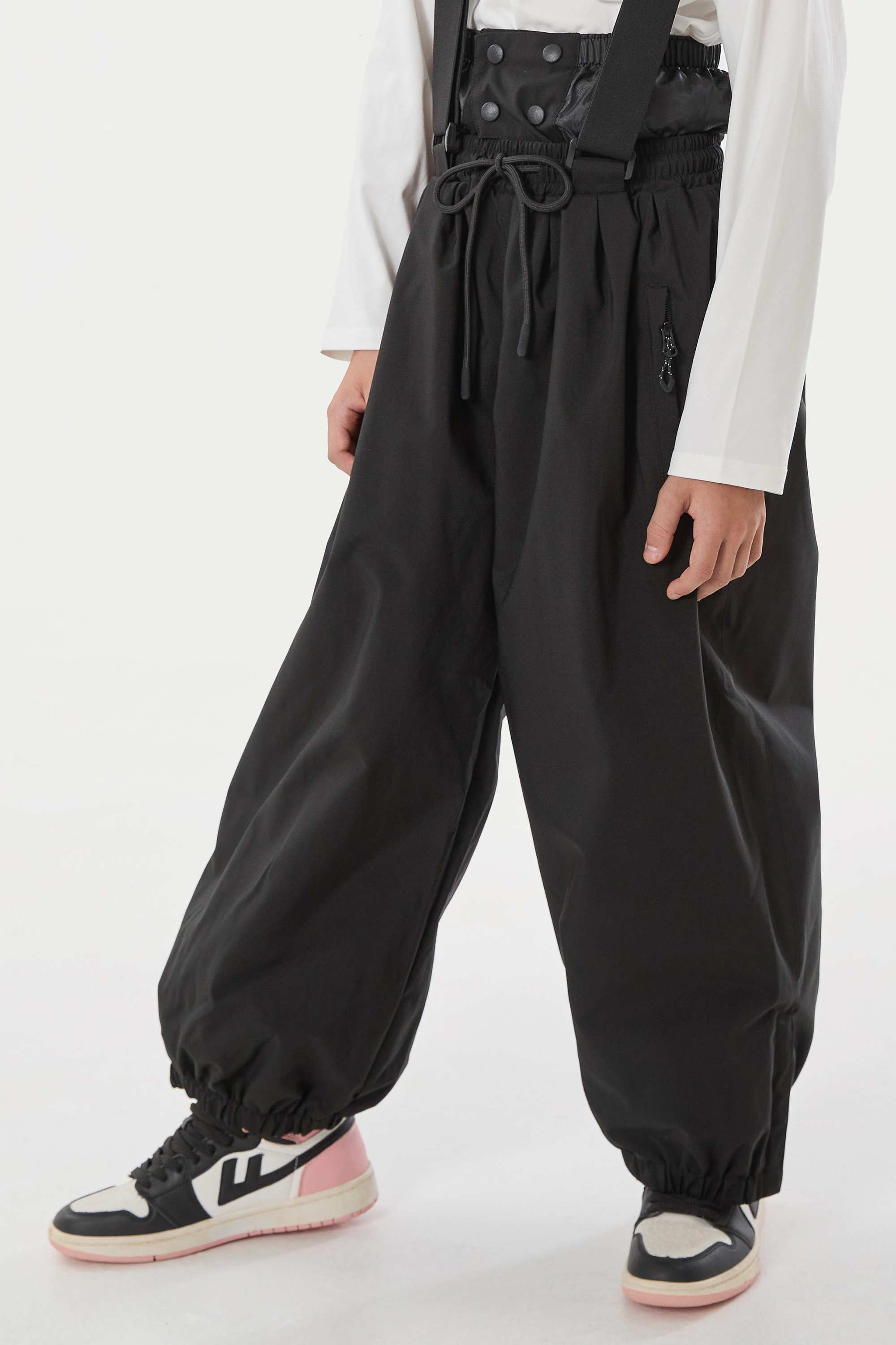Kids’ Black Waterproof Snow Pants Balloon Ski Pants - Gsou Snow