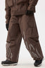 Women's Coffee Reflective Flame Baggy Snow Pants Utility Ski Pants - Gsou Snow