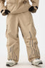 Women's Khaki Reflective Flame Baggy Snow Pants Utility Ski Pants - Gsou Snow