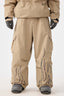 Men's Khaki Reflective Flame Baggy Snow Pants Utility Ski Pants - Gsou Snow