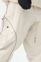 Men's Off White Retro Track Ski Pants Reflective Piping Baggy Snow Pants
