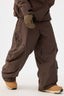 Men's Coffee Retro Track Snow Pants Reflective Piping Baggy Ski Pants - Gsou Snow