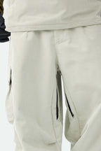 Men's Olive Green Baggy Structured Ski Pants Corduroy Snow Pants