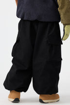 Men's Off White Baggy Structured Soft Snow Pants Corduroy Ski Pants - Gsou Snow