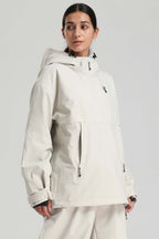 Women's Sunset Gradient Side-Zip Vented Ski Anorak Fully-Sealed Insulated Snow Anorak