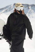 Women's Light Gray Side-Zip Vented Ski Anorak Fully-Sealed Insulated Snow Anorak