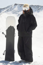 Women's Khaki Side-Zip Vented Ski Anorak Fully-Sealed Insulated Snow Anorak