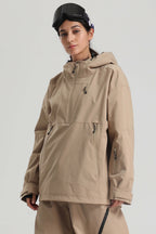 Women's Rose Side-Zip Vented Ski Anorak Fully-Sealed Insulated Snow Anorak