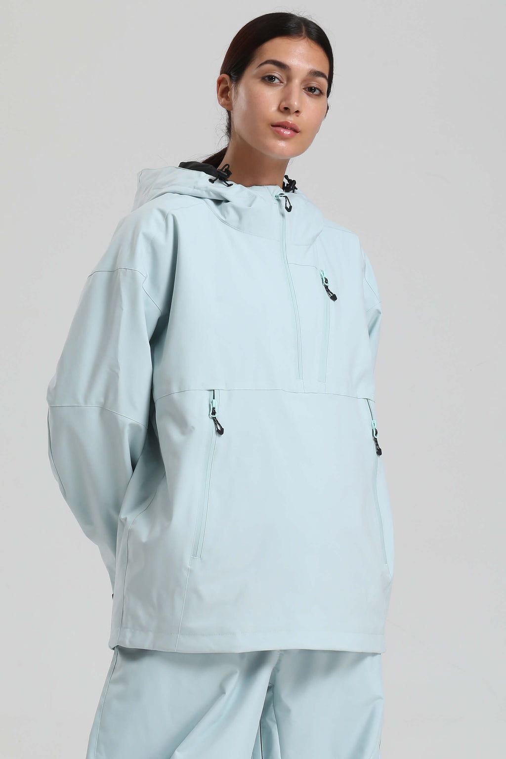 Women's Sunset Gradient Side-Zip Vented Ski Anorak Fully-Sealed Insulated Snow Anorak