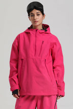 Women's Rose Side-Zip Vent Snow Anorak Fully Sealed Insulated Ski Anorak - Gsou Snow