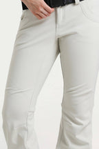 Khaki Slim-Fit Flared Hem Ski Pants Waterproof Snow Pants