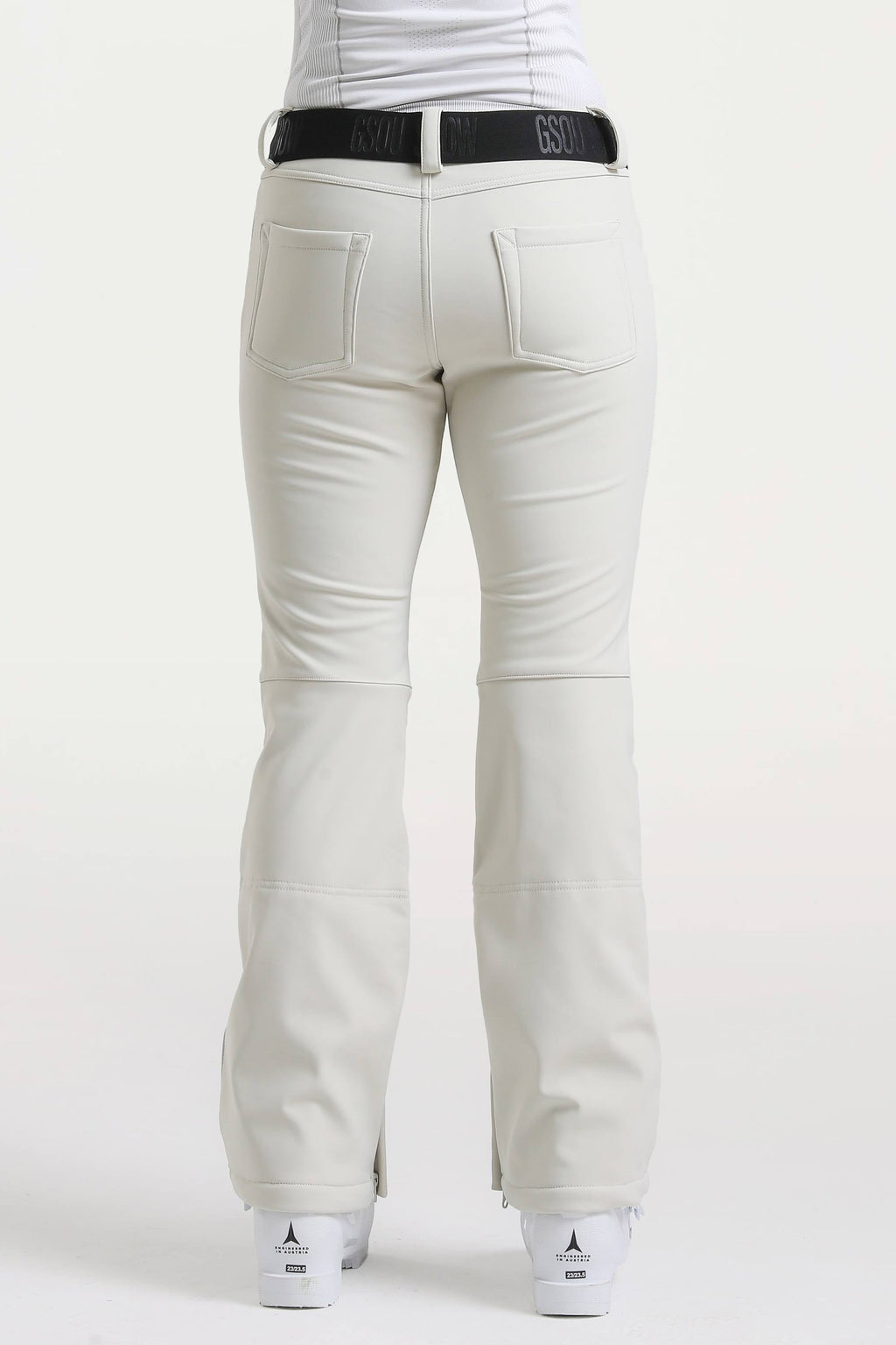 Navy Blue Slim-Fit Flared Hem Ski Pants Waterproof Snow Pants