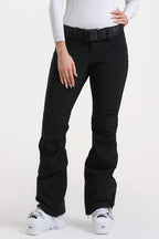 Khaki Slim-Fit Flared Hem Ski Pants Waterproof Snow Pants