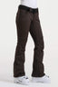 Women’s Dark Brown Slim Fit Ski Pants Waterproof Flared Hem Snow Pants - Gsou Snow