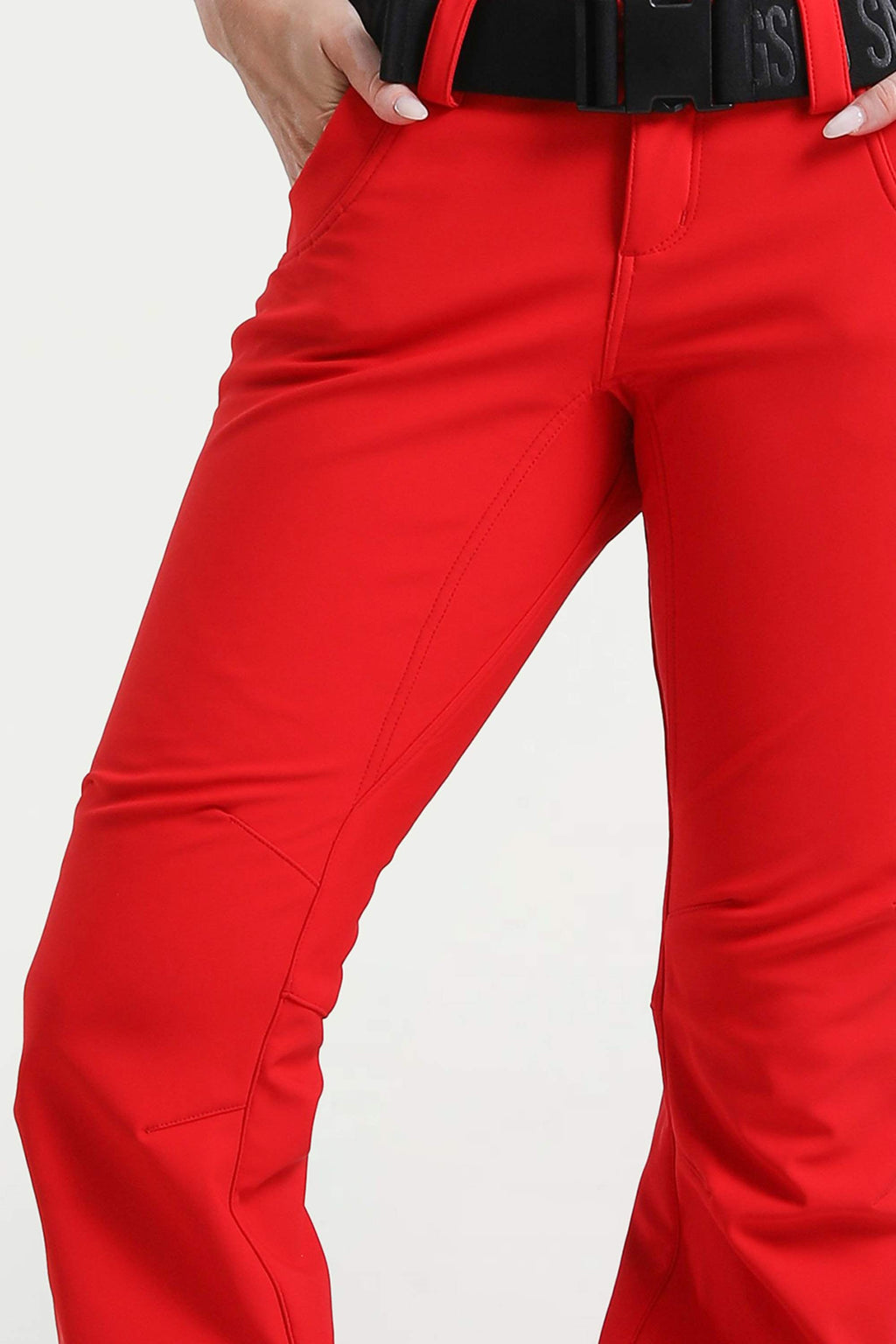 Navy Blue Slim-Fit Flared Hem Ski Pants Waterproof Snow Pants