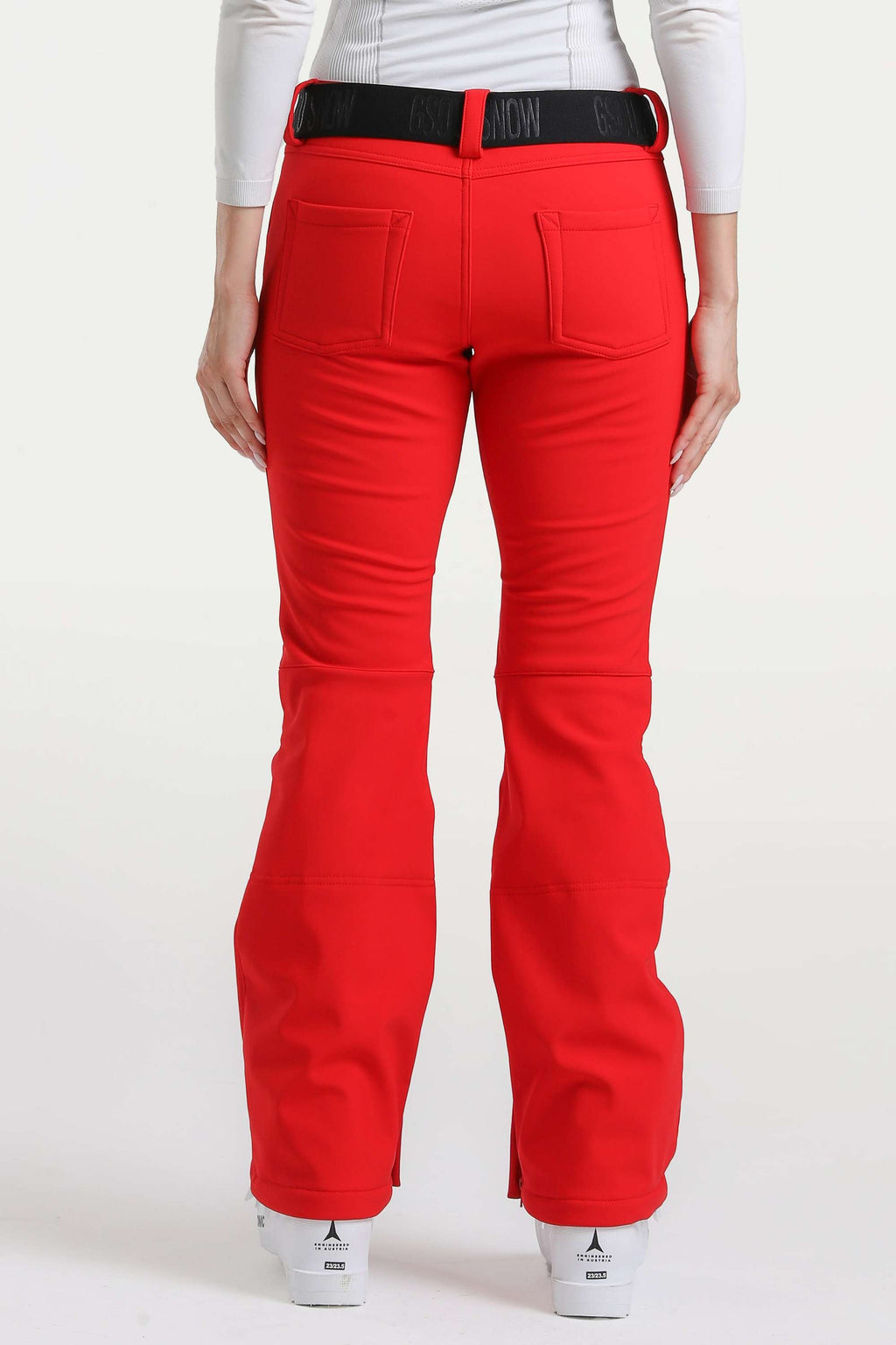 Khaki Slim-Fit Flared Hem Ski Pants Waterproof Snow Pants