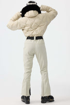 Women's Navy Durable Mini-Flare Leggings One-Piece Ski Suit Snowboard Suit