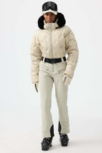 Women's Black Durable Mini-Flare Leggings One-Piece Ski Suit Snowboard Suit