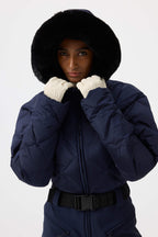 Women's Pink Durable Mini-Flare Leggings One-Piece Ski Suit Snowboard Suit