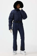 Women's Black Durable Mini-flare Leggings Ski Suit One-Piece Snowboard Suit - Gsou Snow