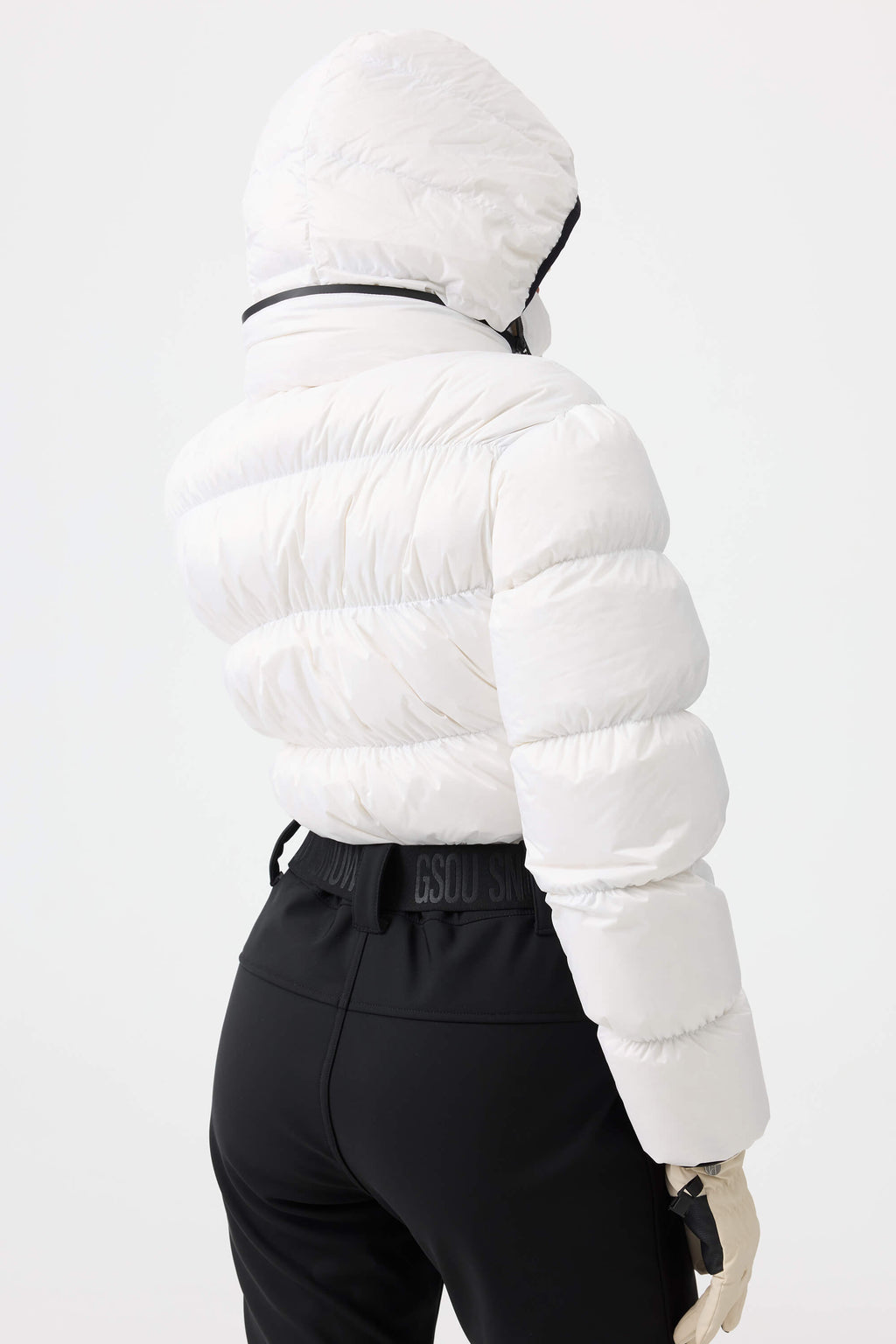 Women's Black Stain-Resistant Down One-Piece Ski Suit Snowboard Suit