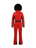 Women's Faux-Fur Slim Ski Jumpsuit One Piece Ski Suit - Gsou Snow