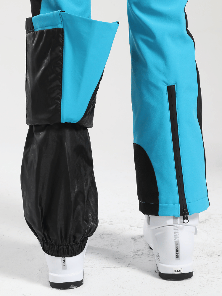Women's Faux-Fur Slim Ski Jumpsuit One Piece Ski Suit - Gsou Snow