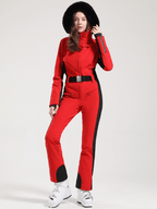 Women's Faux-Fur Slim Ski Suits - Gsou Snow